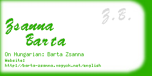 zsanna barta business card